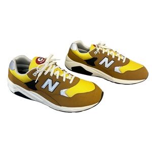 New Balance Men’s 580 workwear sneakers suede tan yellow Honeycomb/Raw Cashew 16